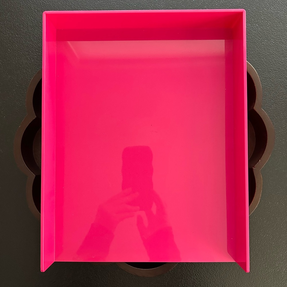 Poppin Pink Stackable Letter Size Tray